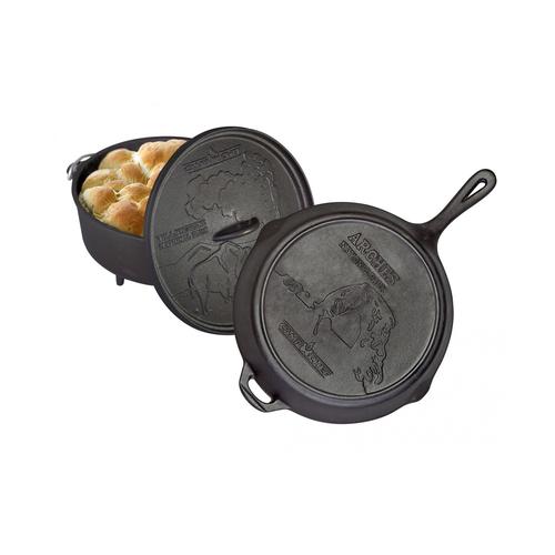 Camp Chef `NATIONAL PARK KIT` Gusseisen-Set 12` (30cm) Topf + 12` (30cm) Pfanne