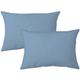 Linnea - Taie d'oreiller lago polyester microfibre 50x70 cm - Bleu Jean