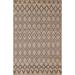 Trellis Oriental Area Rug Hand-knotted Beige Living Room Wool Carpet - 5'0" x 8'0"