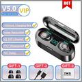 F9 Wireless Headphones Tws Bluetooth Earphones 5.0 Handfree 9d Stereo Sports Wireless Earbuds Waterproof Noise Reduction Headset - Earphones & Headphones