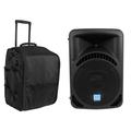 Rockville RPG12BT 12 Active Bluetooth Wirless Link DJ PA Speaker+Rolling Bag