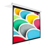 Universal 84-Inch Roll-Down Pull-Down Manual Projection Screen - 50.3 in. x 67.3 in. Matte White