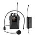 Dcenta UHF Wireless Microphone Headset with and Receiver LED Digital Display Bodypack Headset Mic for Teaching Meeting Speech Live Performance