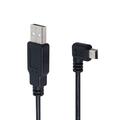 90 Degree Mini USB to USB 2.0 Extension Cable 1.5m - Right Angle Mini 5pin USB B Male to USB 2.0 Male for GPS Devices