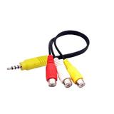 Audio Video AV Composite Adapter Cable for Samsung TV - 3 RCA to 3.5mm AV Input Adapter (Only for Samsung TV)