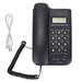 Dial Corded Phone Prevent Slipping Wall Mounted Office Phone For Office For Hotel For Home Black