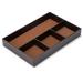 4 Slots Desk Drawer Organizer Pu Leather Drawer Storage Organizer Divider for Office Desk Supplies Value and Accessories Storage Desktop Organizer Tray(Brown)