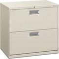 HON Brigade 600 Series 2-Drawer Lateral 30 x 18 x 28 - 2 x Drawer(s) for File - A4 Legal Letter - Lateral - Interlocking Leveling Glide Ball-Bearing Suspension Recessed Handle Durable Label