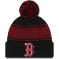 Men's New Era Black Boston Red Sox Chilled Cuffed Knit Hat with Pom