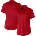 Women's Cutter & Buck Red Detroit Lions Americana Prospect Textured Stretch Polo