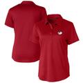 Women's Cutter & Buck Cardinal Arizona Cardinals Throwback Logo Prospect Textured Stretch Polo