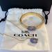 Coach Jewelry | Coach Necklace & Bracelet Set | Color: Gold/Purple | Size: Os