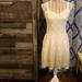 Free People Dresses | Free People Ladies Cream/Off White To Gold Ombr Style,Glitter Dress-Size Large | Color: Gold/White | Size: L