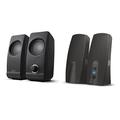 Trust Remo 2.0 PC Lautsprecher Boxen 16 W, 3,5 mm Audioanschluss, Stromversorgung über USB, Kompaktes Soundsystem – Schwarz & Almo 2.0 PC Lautsprecher Set, 10 Watt, 3,5 mm AUX Klinke - Schwarz