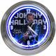 Horloge bleu néon johnny hallyday