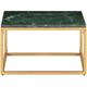 Doc&et² - Table basse Vert 60x60x35 cm Pierre véritable et texture marbre - Vert