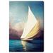 Oliver Gal Sailing Golden - Graphic Art on Canvas in Blue/Indigo/White | 30 H x 20 W x 1.5 D in | Wayfair 46201_20x30_CANV_XHD