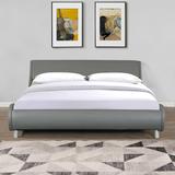 Faux Leather Upholstered Platform Bed Frame, Queen Size