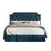 CraftPorch Elegance Velvet Button Tufted Upholstered Platform Bed