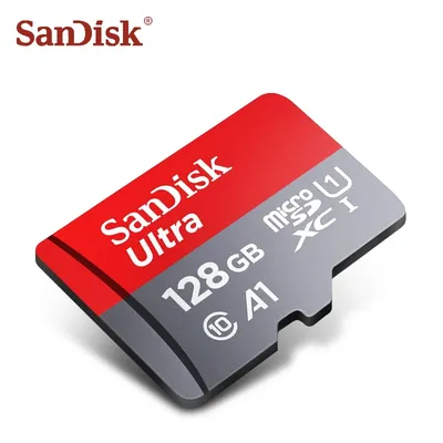 100% SanDisk A1 Cartes Mémoire caméra carte 16GB 32GB 64GB Micro TF/SD carte 128 GO 120 MB/s Class10