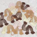 Décoration à thème bohème Bobo confettis en papier arc-en-ciel Boho dispersion de table baby