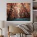 Millwood Pines Mustic Red Fall Forest - Traditional Wood Wall Art Décor - Natural Pine Wood in Brown/Red | 8 H x 12 W x 1 D in | Wayfair