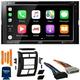 JVC Bundle - JVC KW-V950BW 6.8 Apple CarPlay/Android Auto MultiMedia Receiver with Dash Kit Wiring Harness and Antenna Adapter Compatible with Jeep Wrangler 97-02