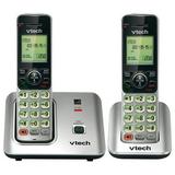 VTech CS6619-2 DECT 6.0 Expandable Cordless Phone with Caller ID/Call Waiting Silver with 2 Handsets - Cordless - 1 x Phone Line - 1 x Handset - Speakerphone - Hearing Aid Compatible - Backlight