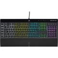 Corsair K55 Rgb Pro-Dynamic Rgb Backlighting Six Macro Keys With Elgato Stream Deck Software Integration-Ip42 Dust And Spill Resistant-Detachable Palm Rest-Dedicated Media And Volume Keys Black