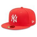 Men's New Era Red York Yankees Lava Highlighter Logo 59FIFTY Fitted Hat