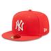 Men's New Era Red York Yankees Lava Highlighter Logo 59FIFTY Fitted Hat