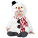 0-2T Infant Baby Boys Girls Christmas Cosplay Costume Snowman Fleece Hoodie Romper Jumpsuit with Scarf Xmas Outfits Set