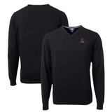 Men's Cutter & Buck Black Alabama Crimson Tide Lakemont Tri-Blend V-Neck Pullover Sweater