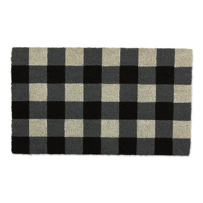 Black & White Buffalo Check Doormat by DII in Blac...