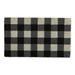 Black & White Buffalo Check Doormat by DII in Black