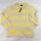 J. Crew Tops | J Crew Long Sleeve Bold Striped Fitted Button-Front Rugby Polo Shirt | Color: Yellow | Size: S