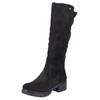 Winterstiefel RIEKER, Damen, Gr. 40, Normalschaft, schwarz, Textil, klassisch, Schuhe, Langschaftstiefel, Blockabsatz, mit Stretch