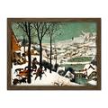 Pieter Bruegel The Elder Hunters In The Snow Winter Large Framed Art Print Poster Wall Decor 18x24