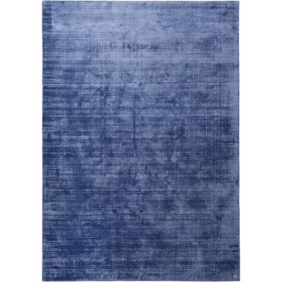 Teppich TOM TAILOR HOME "Shine uni" Gr. 3, blau (navy), B:140cm H:8mm L:200cm, Viskose, Teppiche, Handweb Teppich, 100% Viskose, handgewebt, mit elegantem Schimmer Image