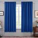 Deconovo Room Darkening Curtains Back Tab and Rod Pocket Curtains Thermal Insulated Blackout Curtains for Bedroom 52x72 inch Royal Blue Set of 2