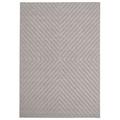 Chaudhary Living 6.5 x 9.5 Gray Abstract Rectangular Outdoor Area Throw Rug