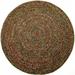 Rhody Rug SO35R096X096 Sophia 8 ft. Multicolor Indoor-Outdoor Round Braided Rug Brown