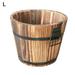 Small Wooden Bucket Barrel Planters â€“ Rustic Flower Planters Pots Boxes Container for Indoor Home Decor Small Plants