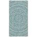 SAFAVIEH Outdoor CY8734-37212 Courtyard Light Grey / Teal Rug