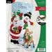 Bucilla Felt Applique DIY Holiday Stocking Kit Santa s Gathering 18