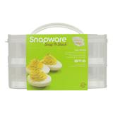 Snapware 2-Layer Snap N Stack Food Storage w/ Egg Holder Tray Plastic | 5.25 H x 6.5 W x 10 D in | Wayfair 1098734
