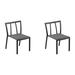 Oxford Garden Markoe Stacking Metal Patio Side Chair Metal/Sling in Black | 29 H x 21 W x 23.5 D in | Wayfair MKSC-S.T106-PC.C2