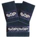 Rosecliff Heights Abdoulnour 3 Piece 100% Turkish Cotton Towel Set Terry Cloth in Gray/Navy/Black | 27 W in | Wayfair