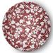 Red/White 60 x 60 x 0.25 in Indoor/Outdoor Area Rug - Winston Porter Ingunn Floral Machine Woven Chenille Area Rug in White/Red Chenille, | Wayfair