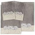 Linum Home Textiles 4 Piece 100% Turkish Cotton Towel Set Terry Cloth in Gray | 27 W in | Wayfair EDR96-2BT2HT-SHELL